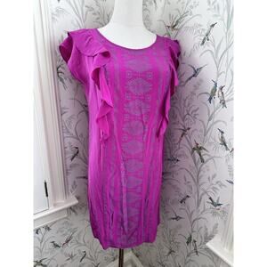Twelfth Street by Cynthia Vincent Pink 100% Silk Dress sz Small